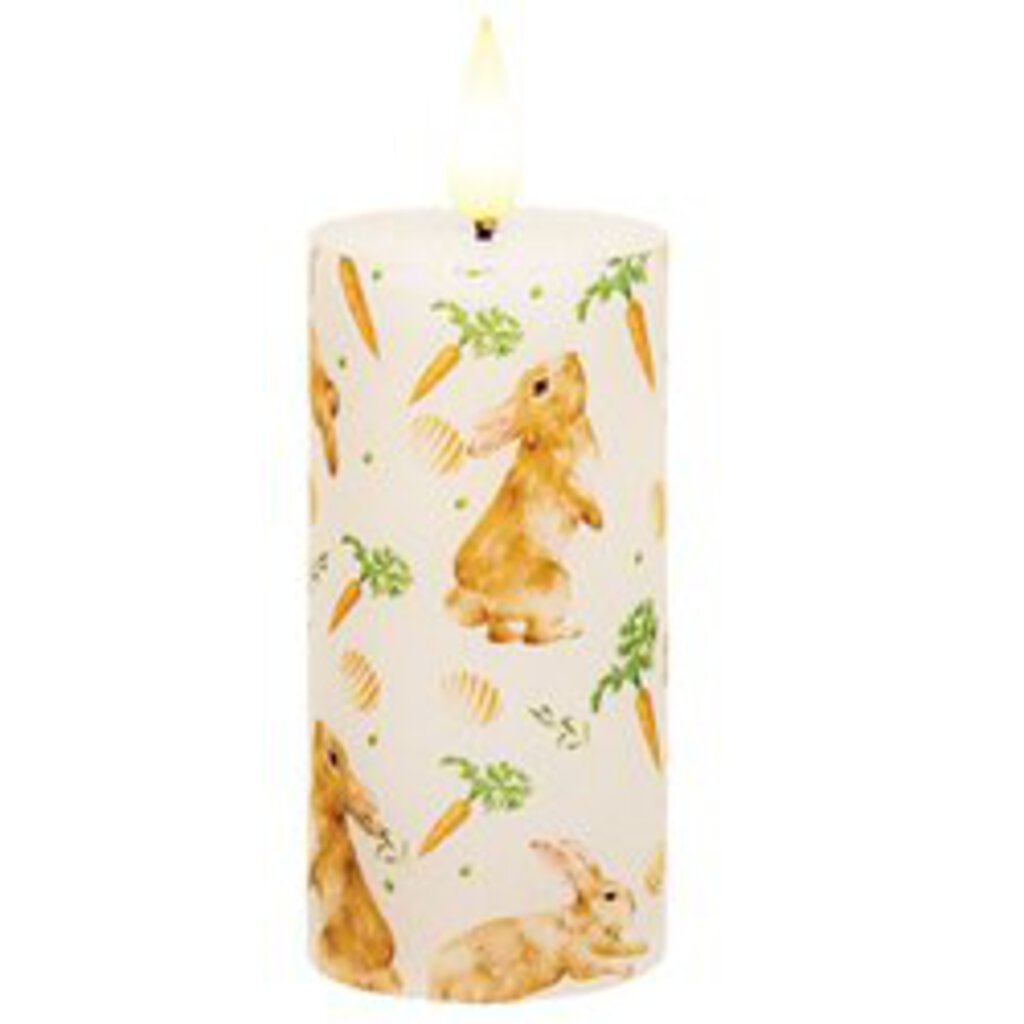 White Carrot Top LED Timer Pillar (2" x 4")
