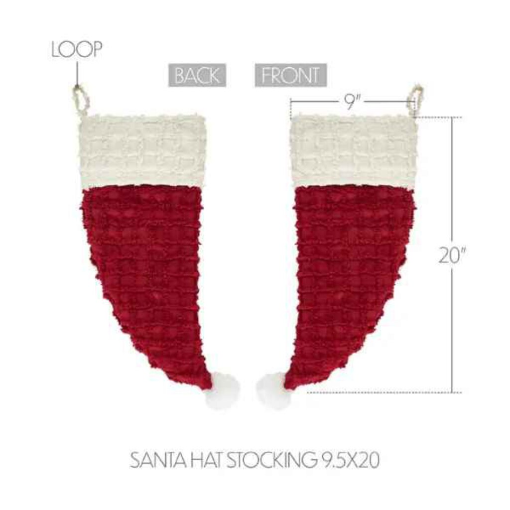 Chenille Santa Hat Stocking