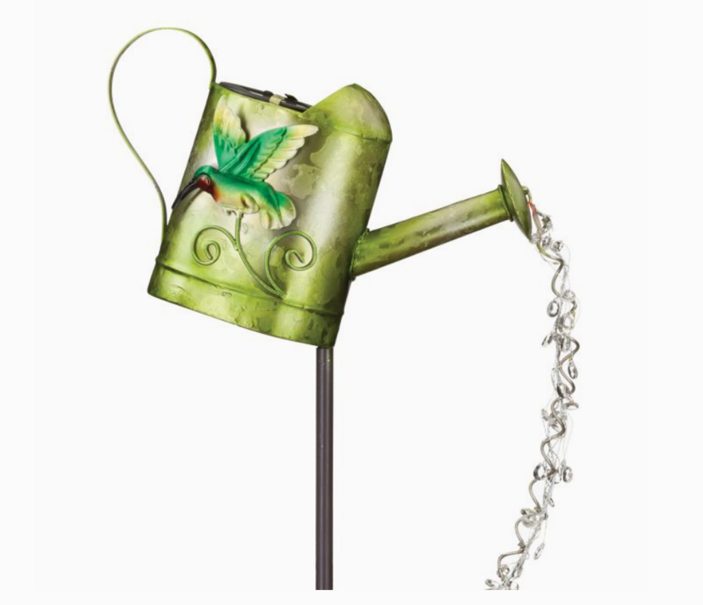Watering Can Solar Stake
