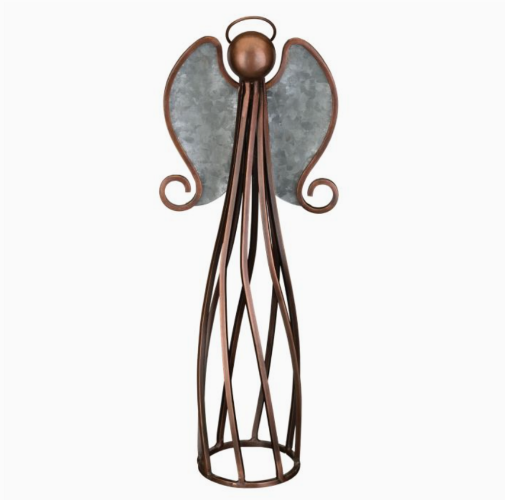 Galvanized Finial Angel Decor 12
