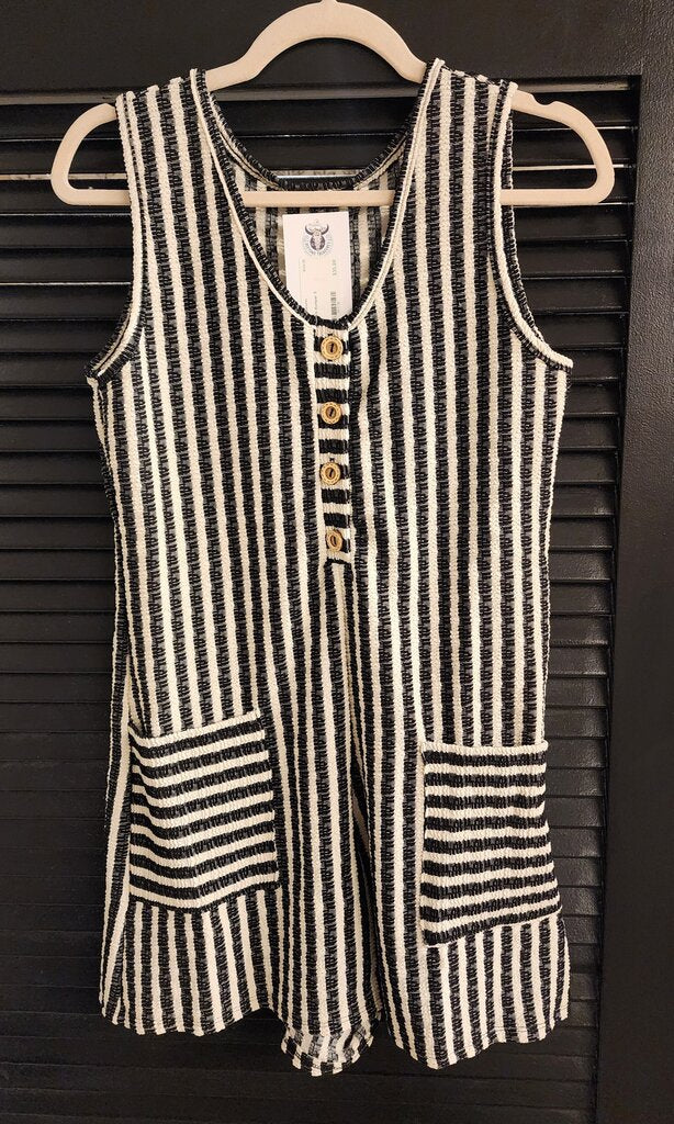 Blk/Crm Romper