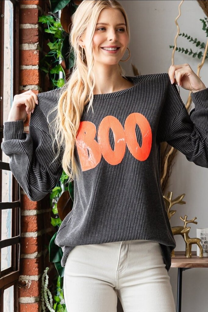Ribbed BOO Top