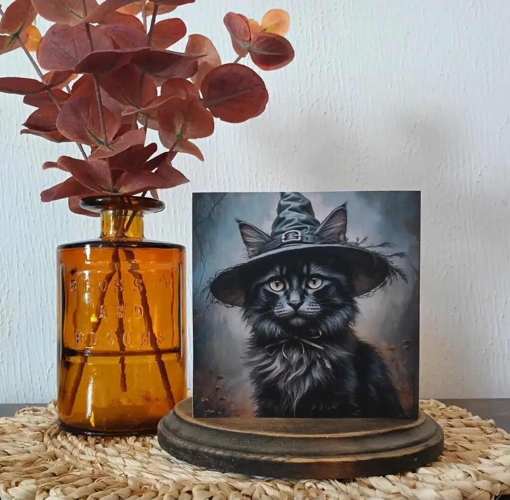 Witchy Cat Block