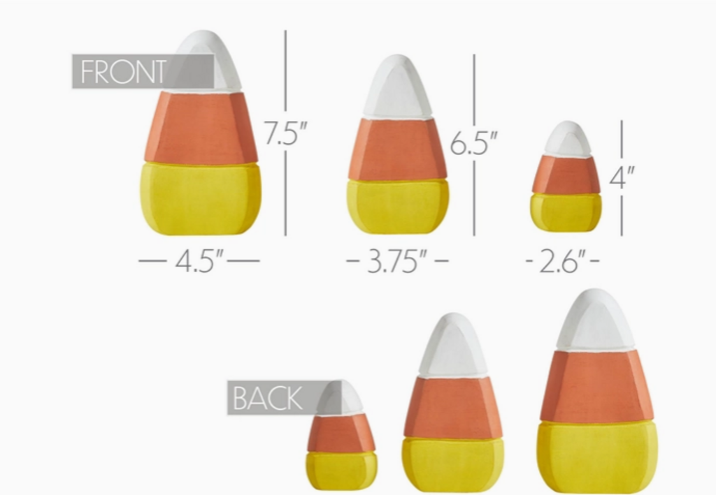 Candy Corn Wood Decor