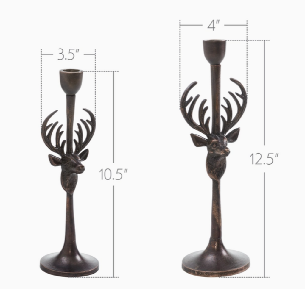 Stag Candleholders