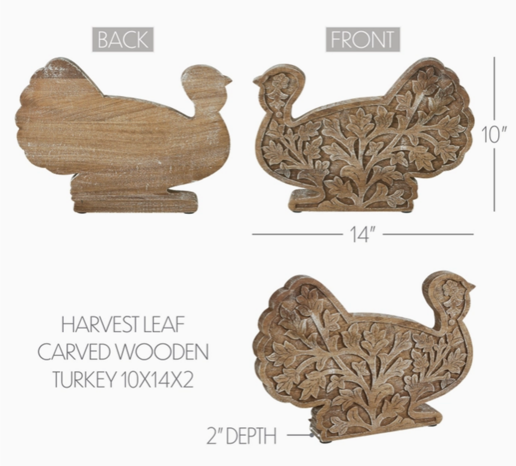 Harvest Wooden Turkey