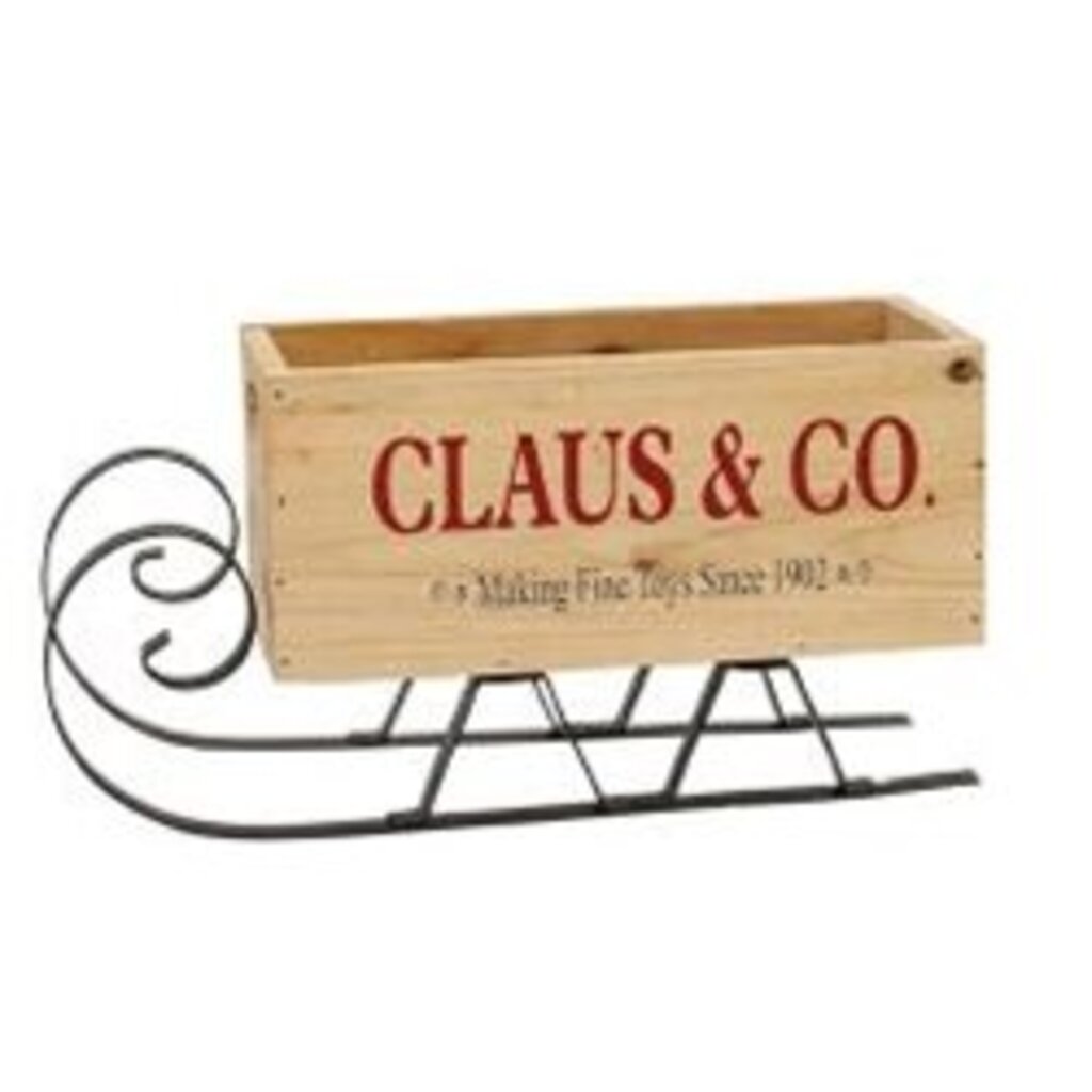 Clause & Co. Wood Sleigh
