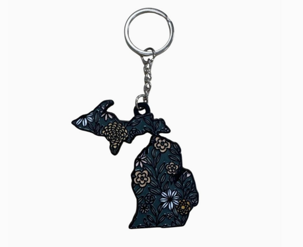 MI Floral Keychain