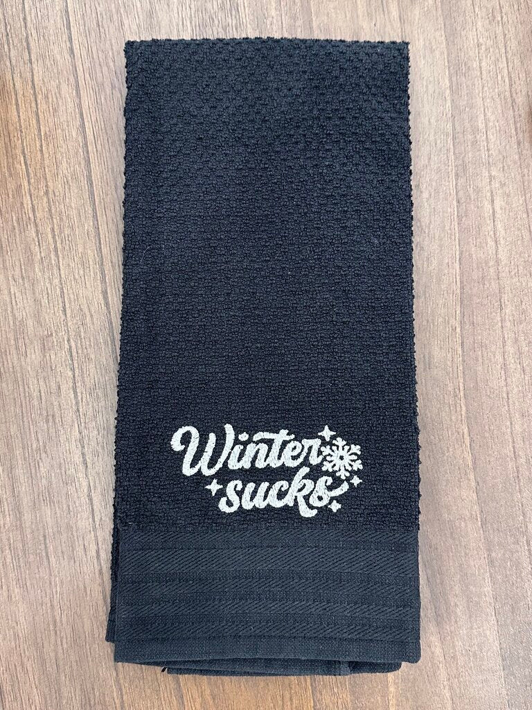 Winter Sucks Kitchen Towel