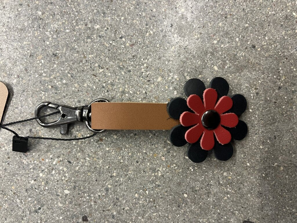 Leather Flower zipper pulls