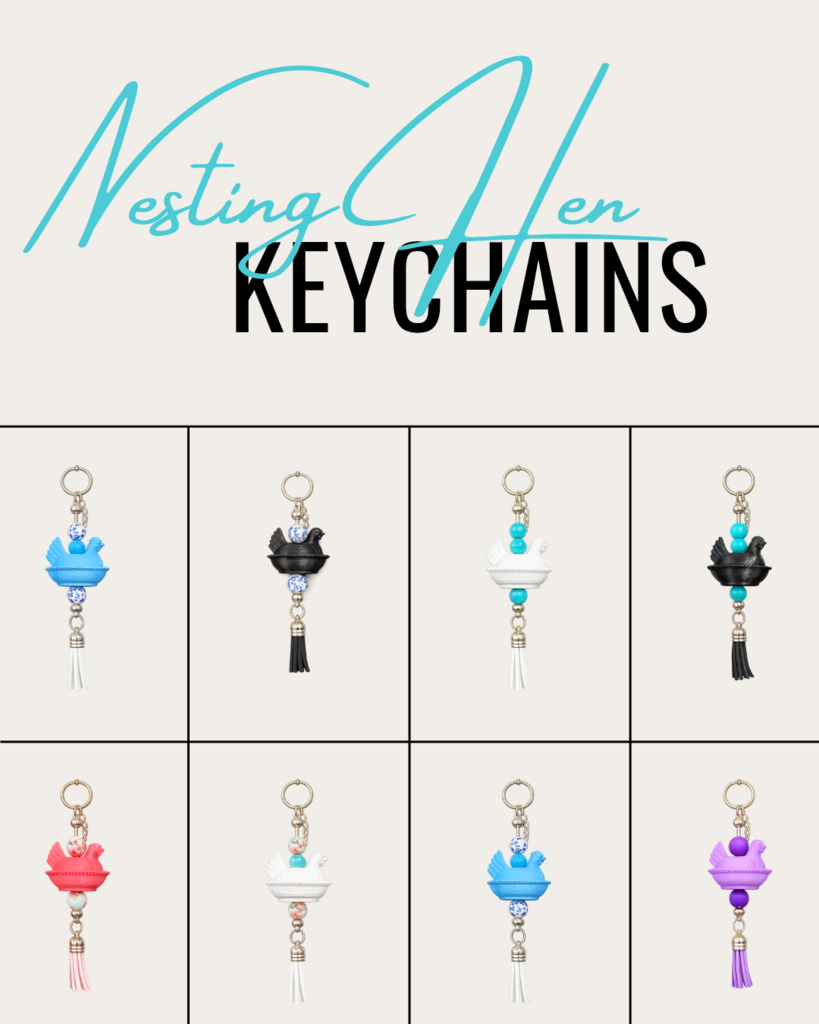 Nesting Chicken Keychain