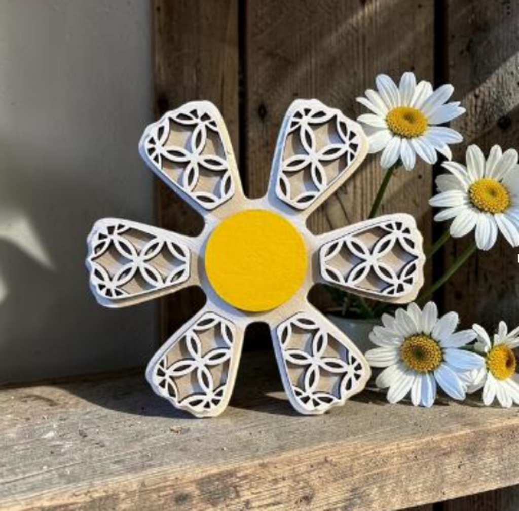 Chunky Daisy 5"x5" Sign