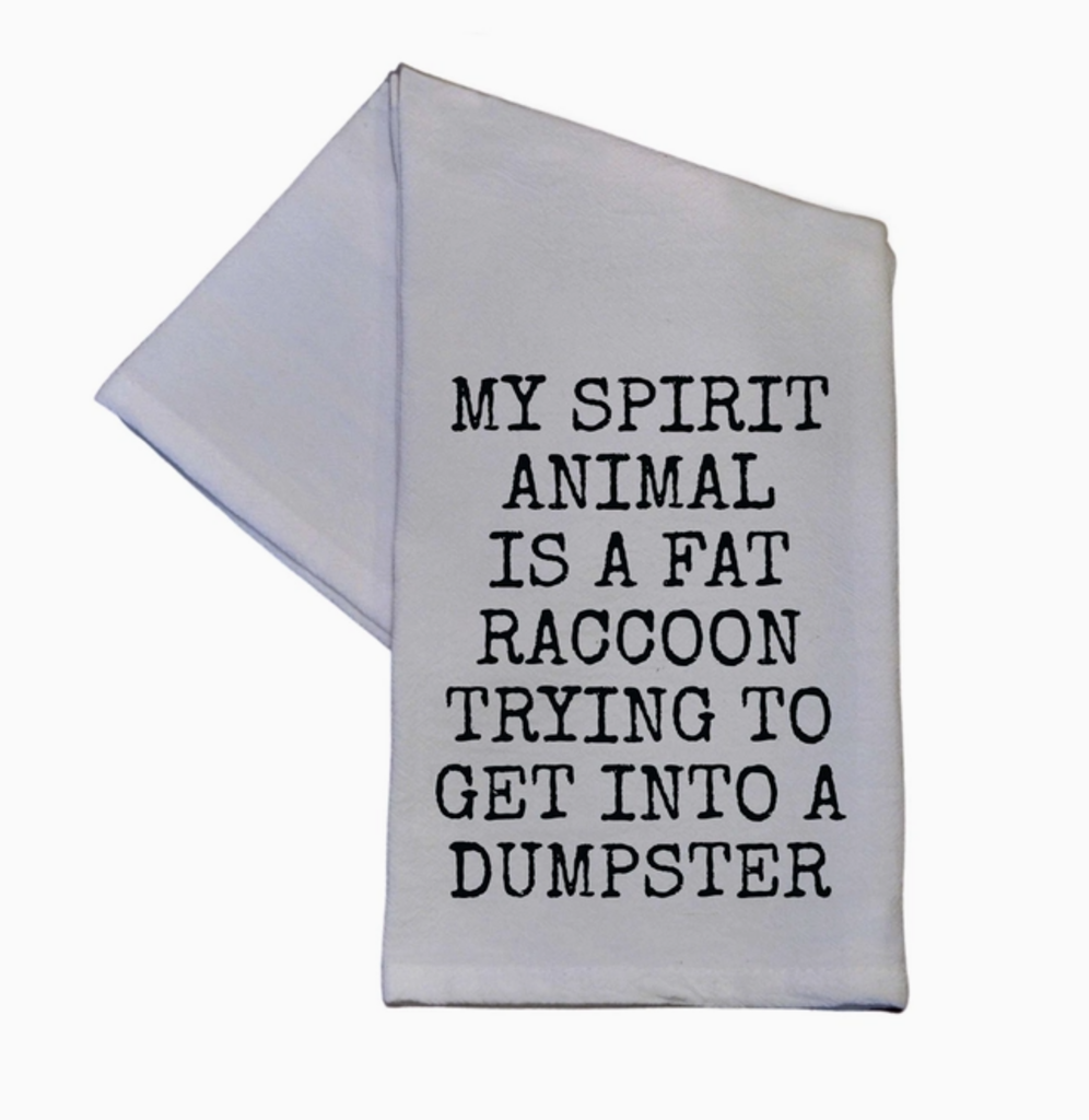 Spirit Animal Fat Racoon Towel