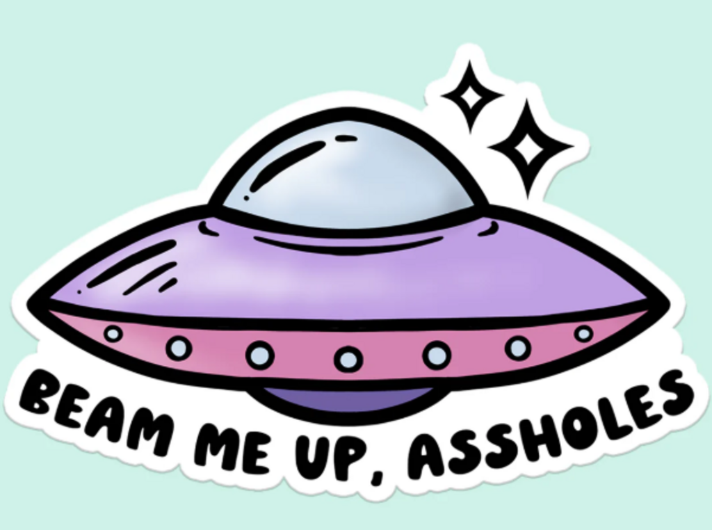 Beam Me Up Sticker