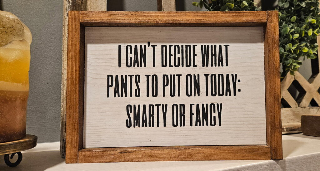 Smarty or fancy pants (white)