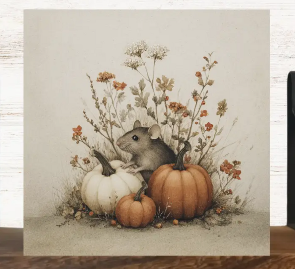 Fall Mice & Pumpkin