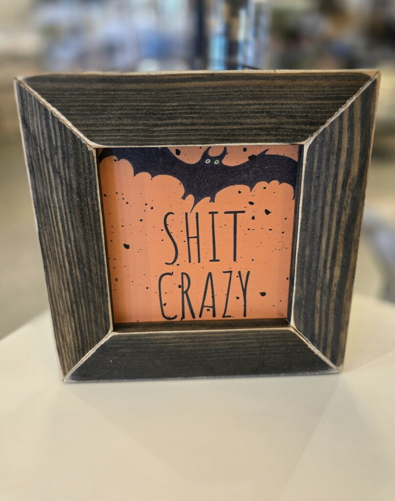 Orange Bat Shit Framed
