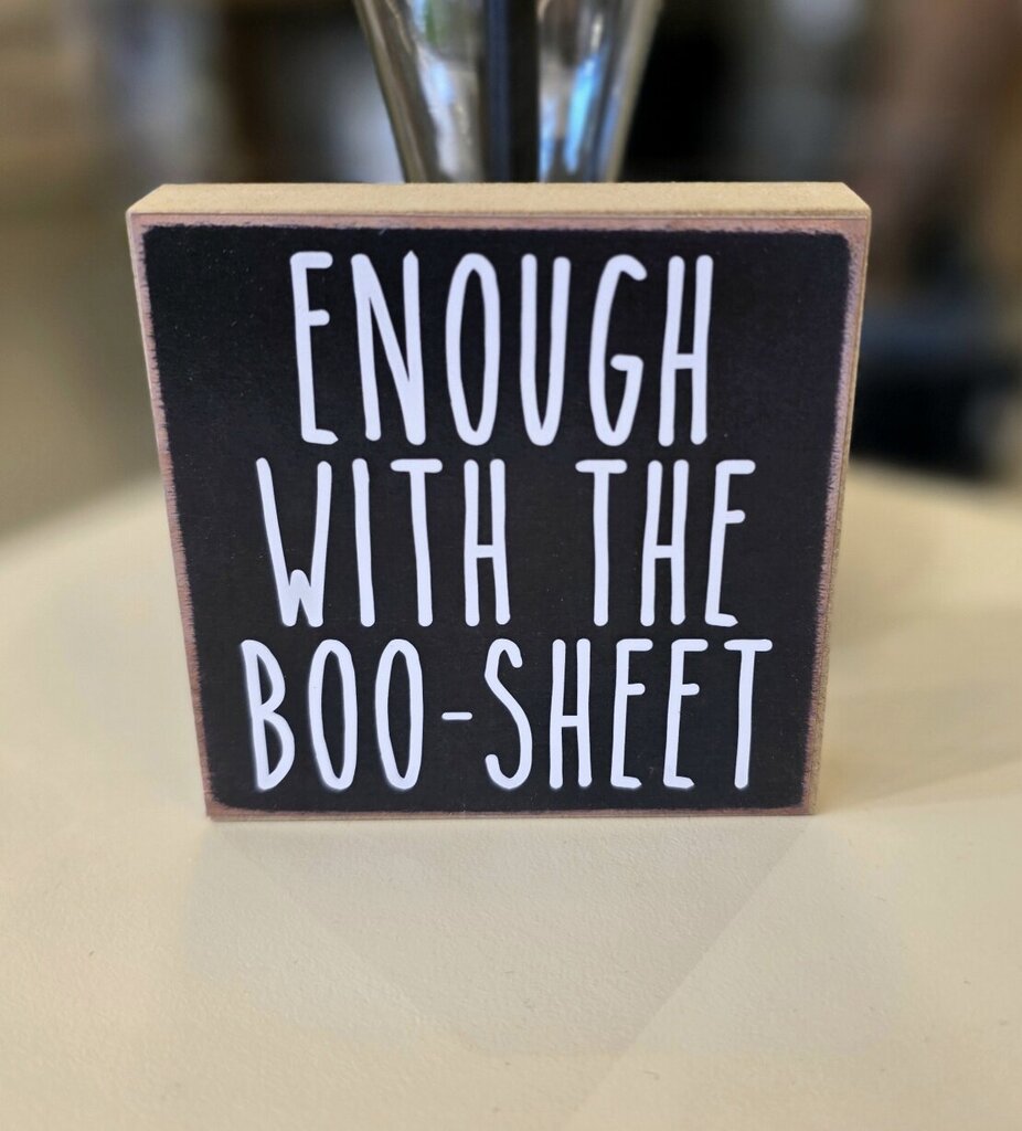 Enough with Boo-Shit
