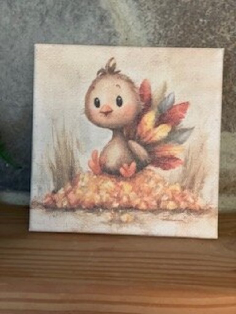 Turkey w/ Blue Feathers Canvas