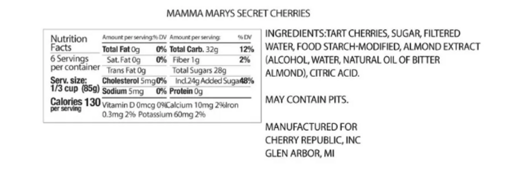 Mamma Mary's Top Secret Cherries