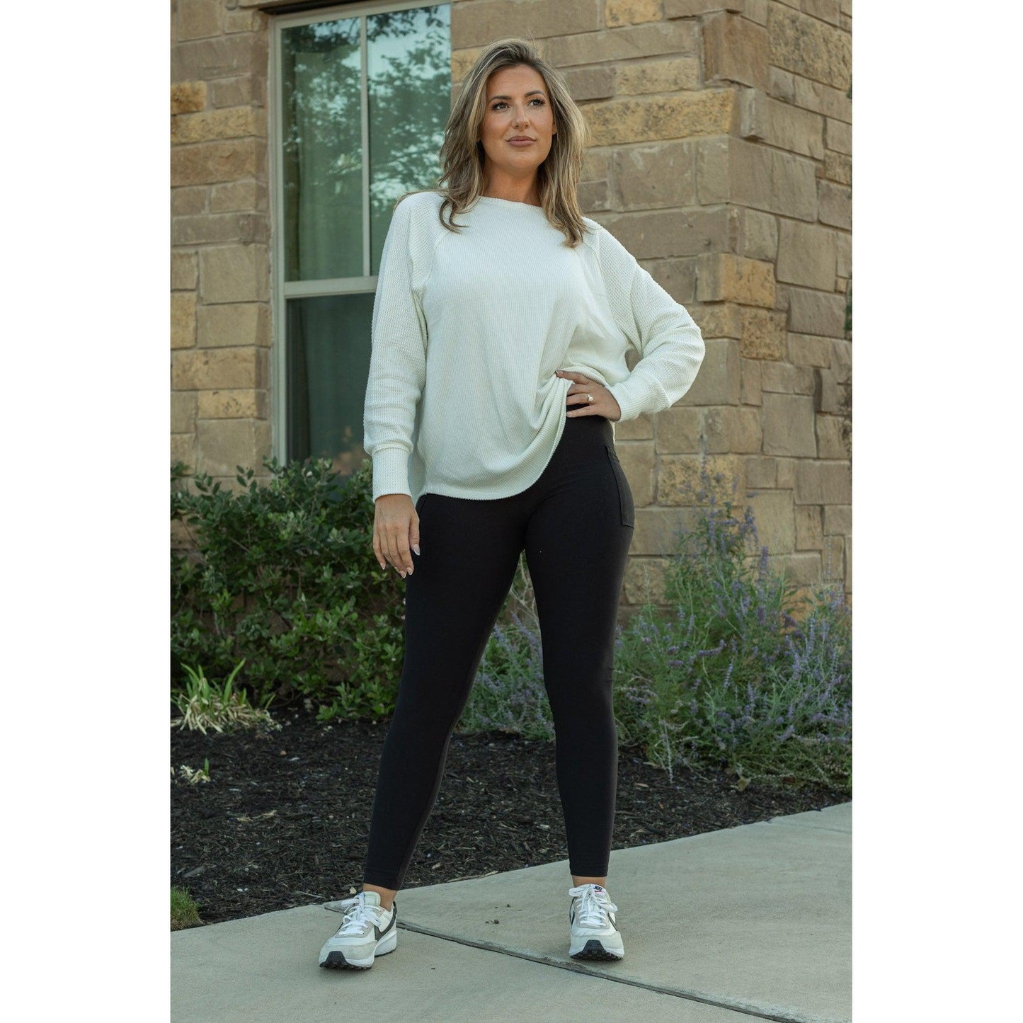 Ready to Ship | The Lilla - Black FLEECE Full Length Leggings with Pockets Round 4 - Luxe Leggings by Julia Rose®