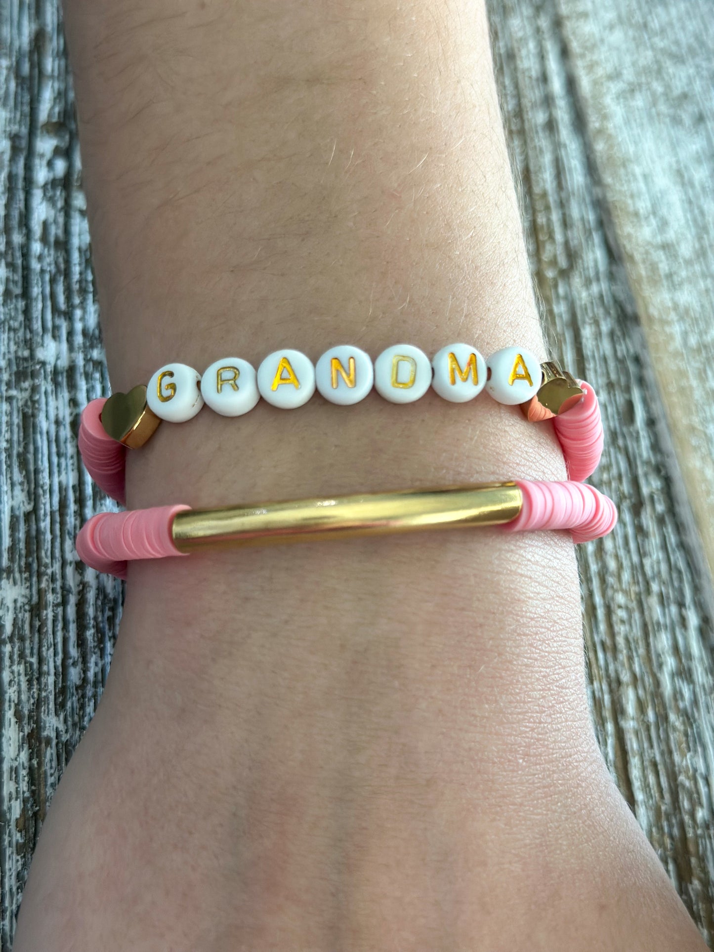 Heishi Bracelet Set "Grandma" Mauve