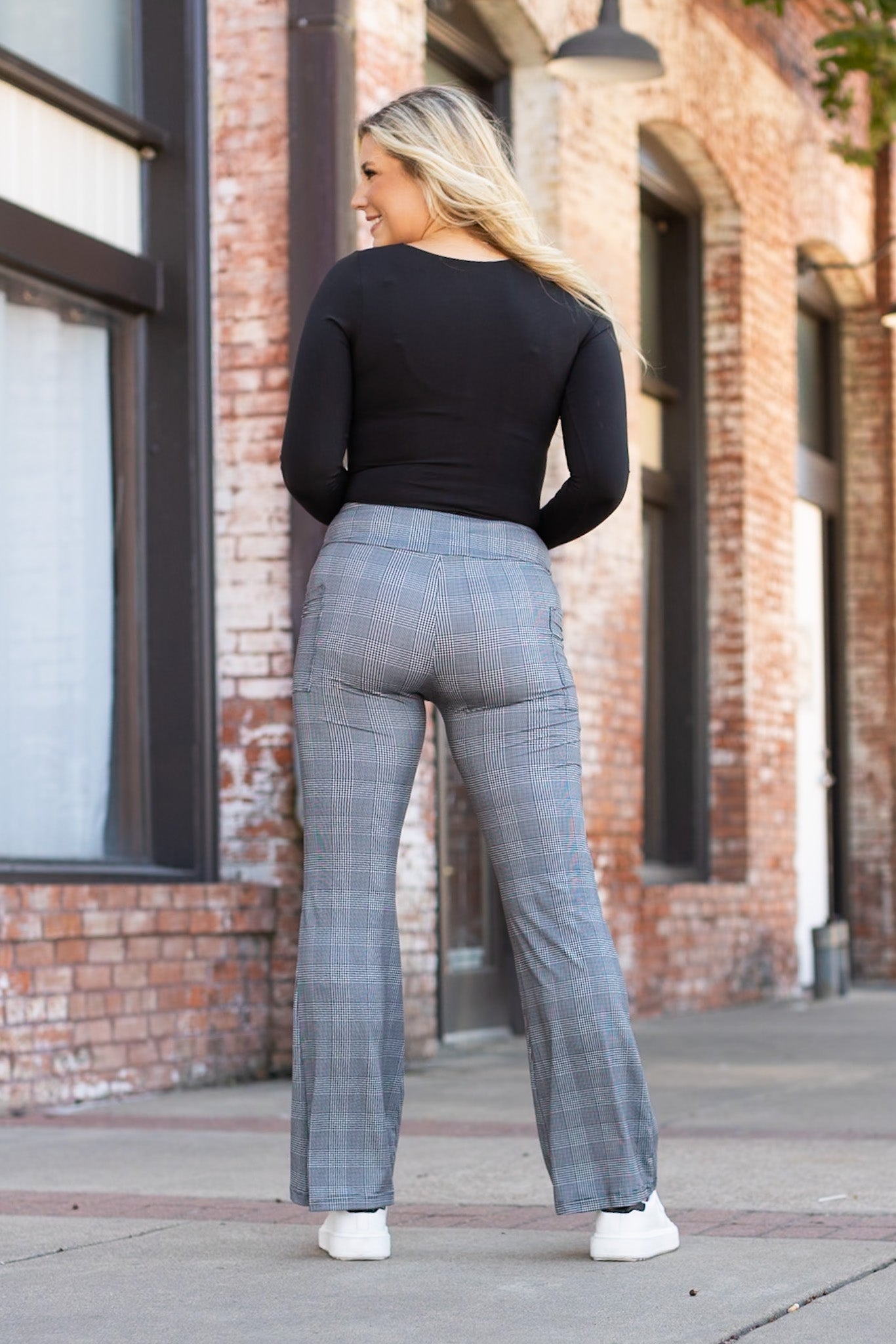 Ready to Ship | The Felicity 30" Plaid Bootcut Leggings