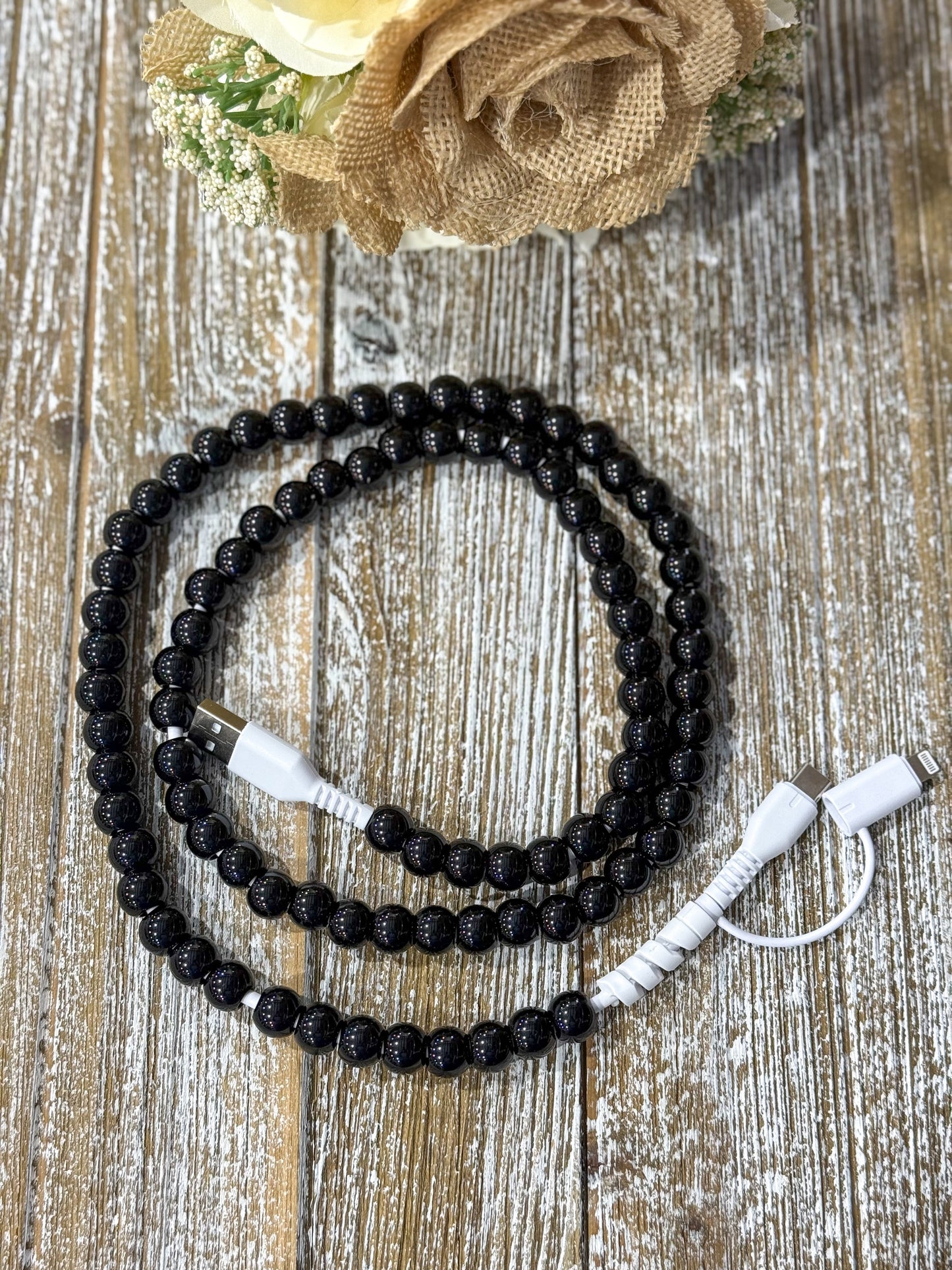 Candy "Black Pearl" 2 In 1 Phone Charger