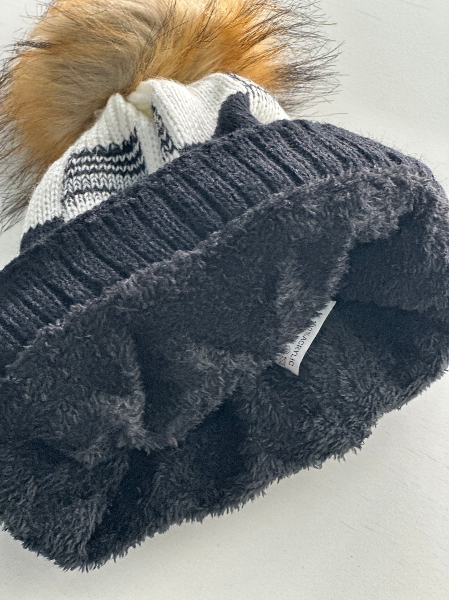 "Checkmate" Pom Beanie