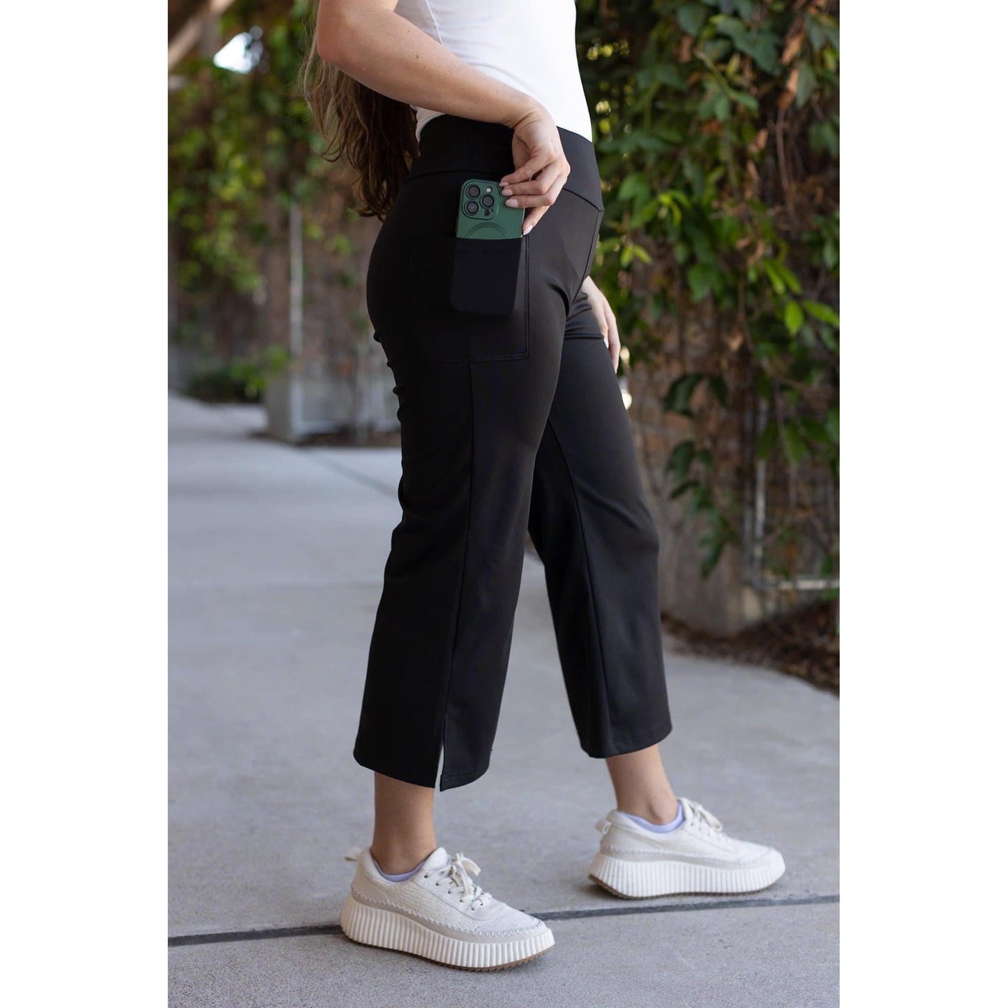 Ready to Ship | The Gabriella -Black  High Waisted Gaucho Pants - Round 7 - Luxe Leggings by Julia Rose®