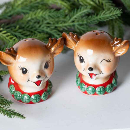 Vintage Reindeer S&P Set