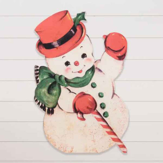 Vintage Snowman Sign