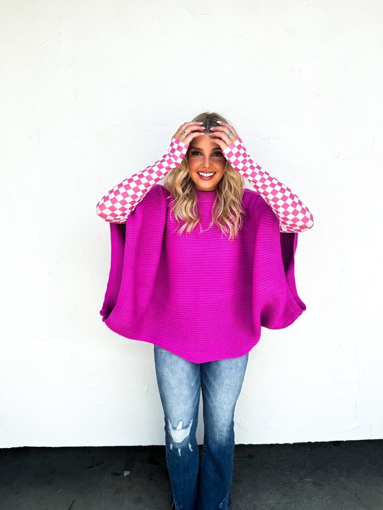 Magenta Poncho