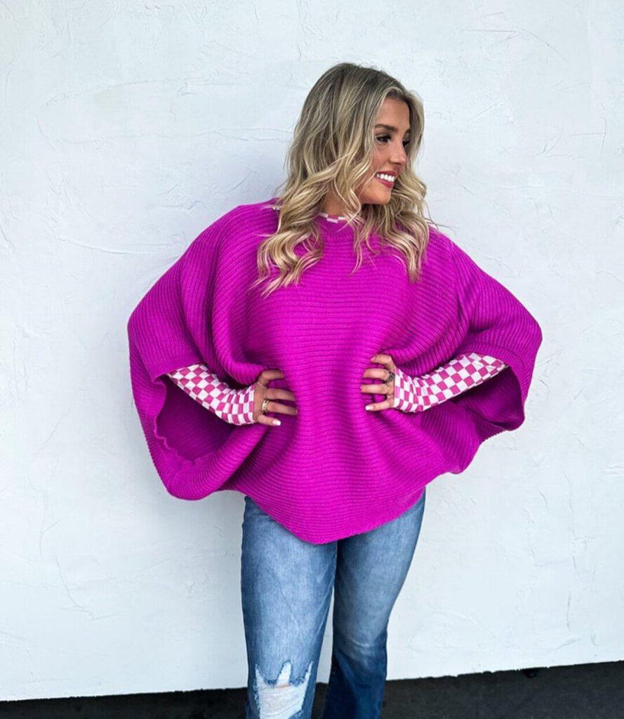 Magenta Poncho