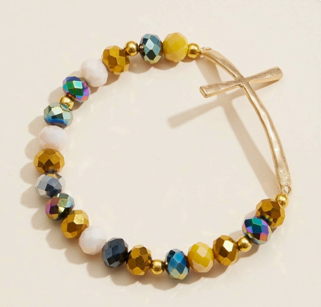 Cross Beaded Bracelet