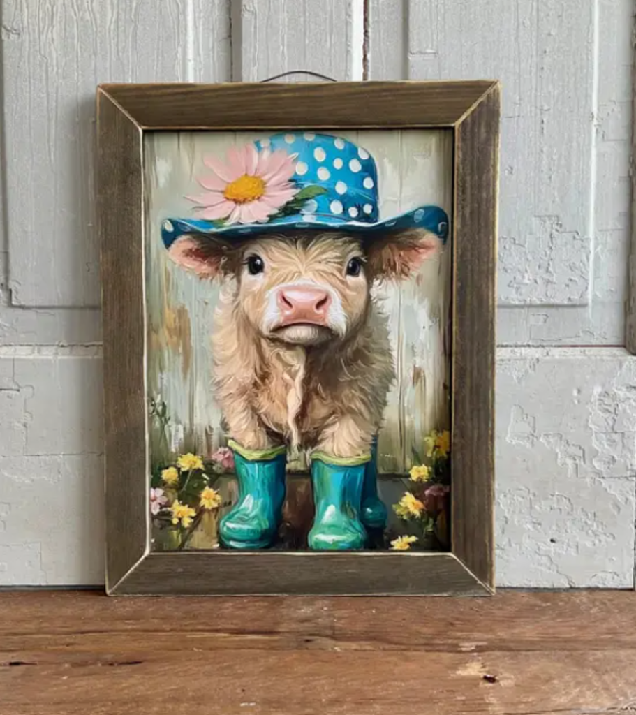 Spring Highland Cow