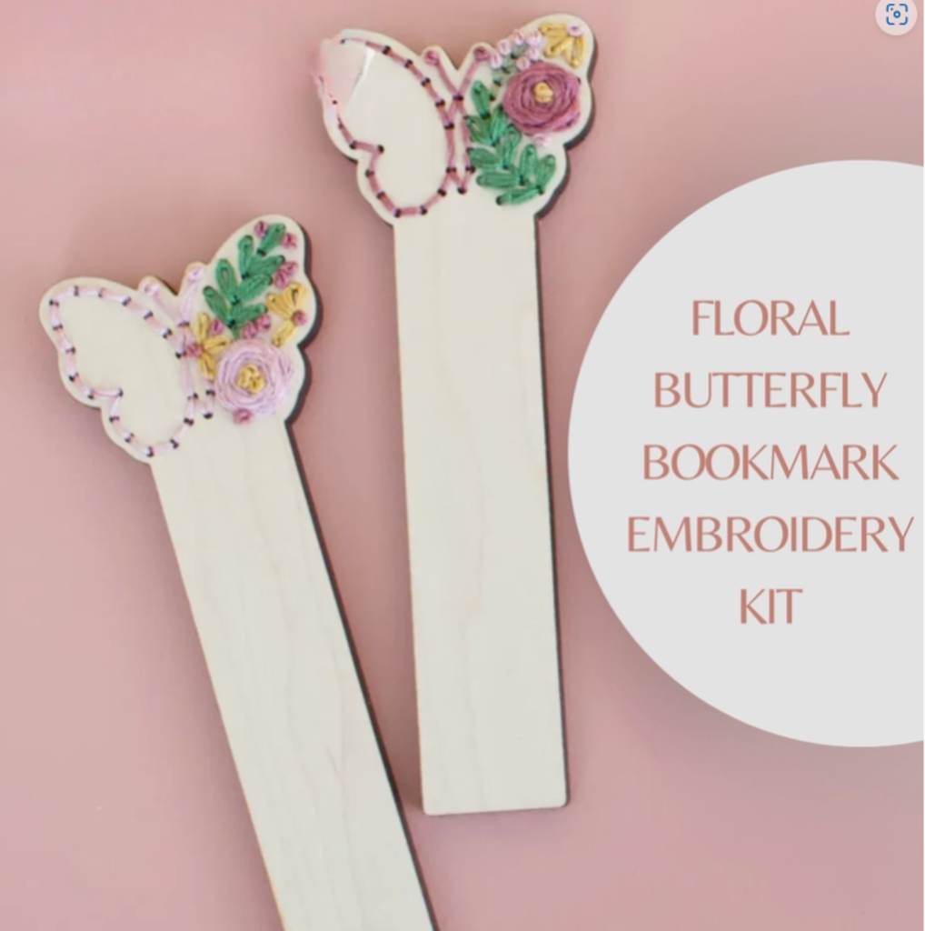 DIY Set of 2 Floral Butterfly Bookmark Kit