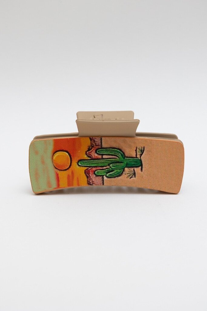 Cactus Sunset Hair Clip