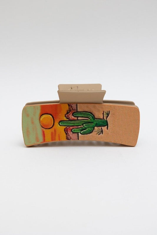 Cactus Sunset Hair Clip