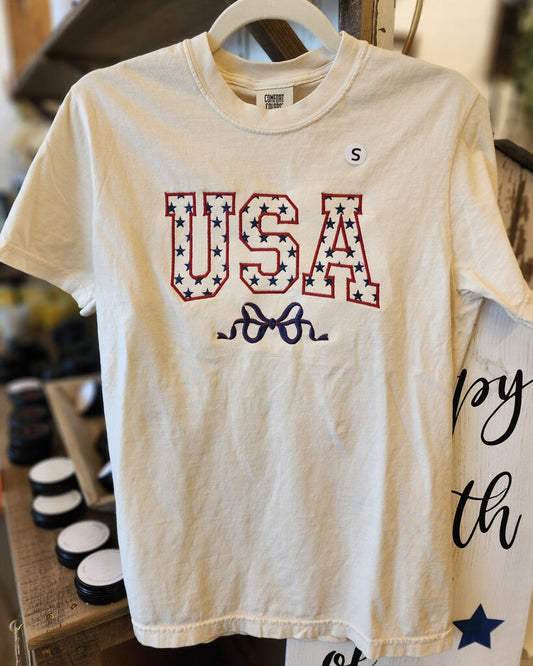 USA Star Bow Tee