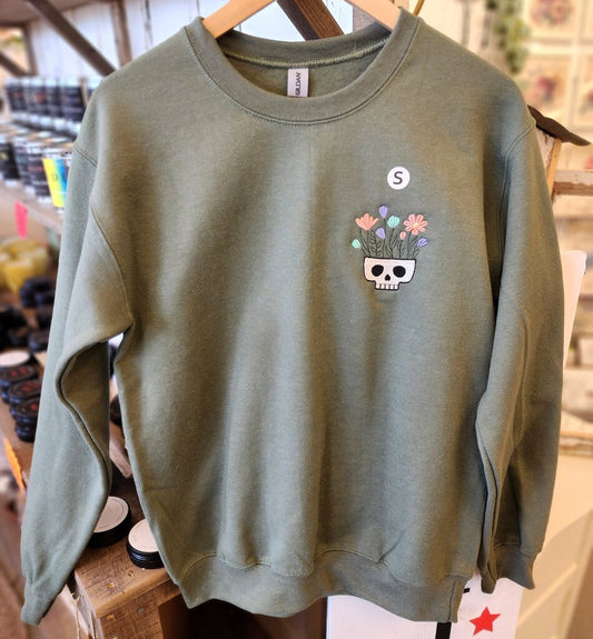 Floral Skull Crewneck