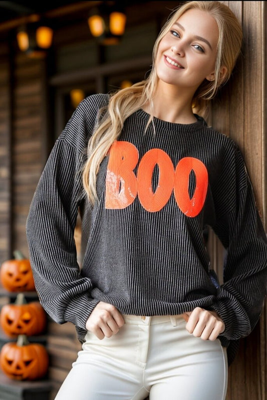 Ribbed BOO Top