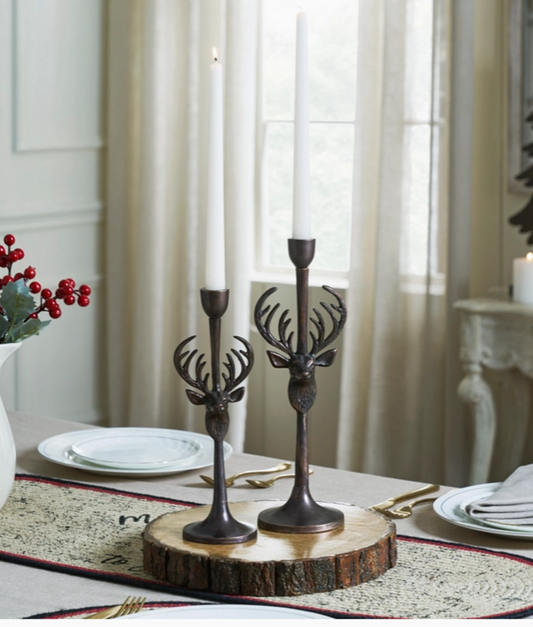 Stag Candleholders