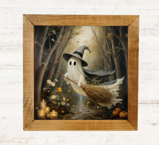 Flying Ghost Framed