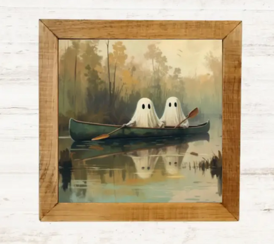 Canoe Friends Framed