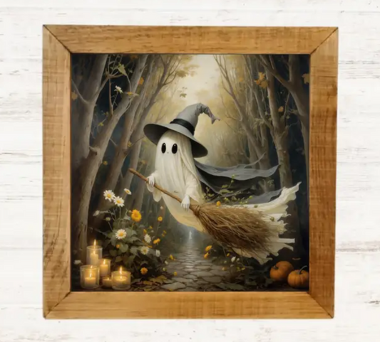 Flying Ghost Framed