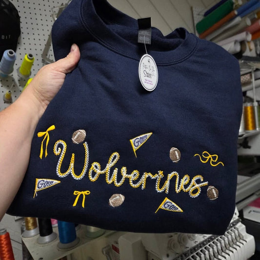Wolverines Cheer Embroidered
