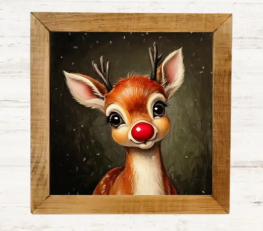 Rudolph Framed 7x7