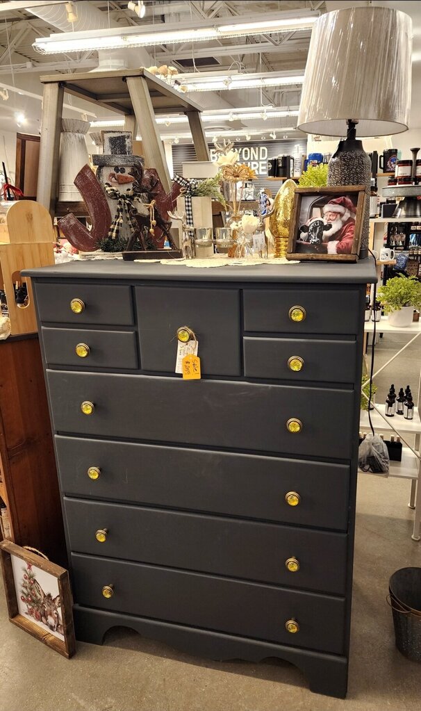 Nine drawer dresser in black sands