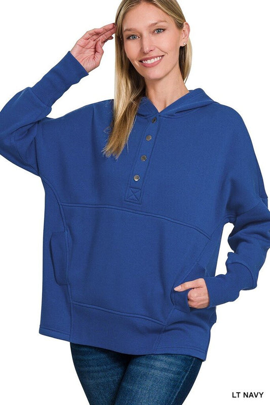 Fleece Half Snap Sweatshirt
